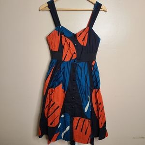 Anthropologie Maeve Fractured Pipe Vine Dress